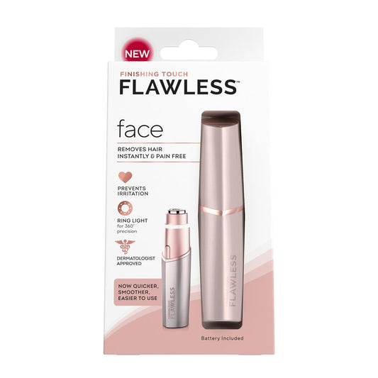 Facial Hair Remover for Women, Rose Gold Face Razor with LED Light, Recyclable Packaging