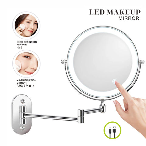 CrystalMagnify™ Smart LED Makeup Mirror