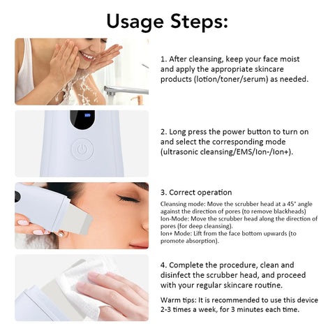 UltraCleanse™ Pro – Ultrasonic Skin Scrubber & Pore Cleaner
